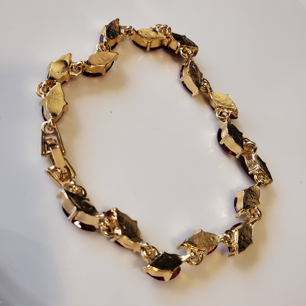 C9 Gold Red Faux Crystal Bracelet - Picture 4 of 4